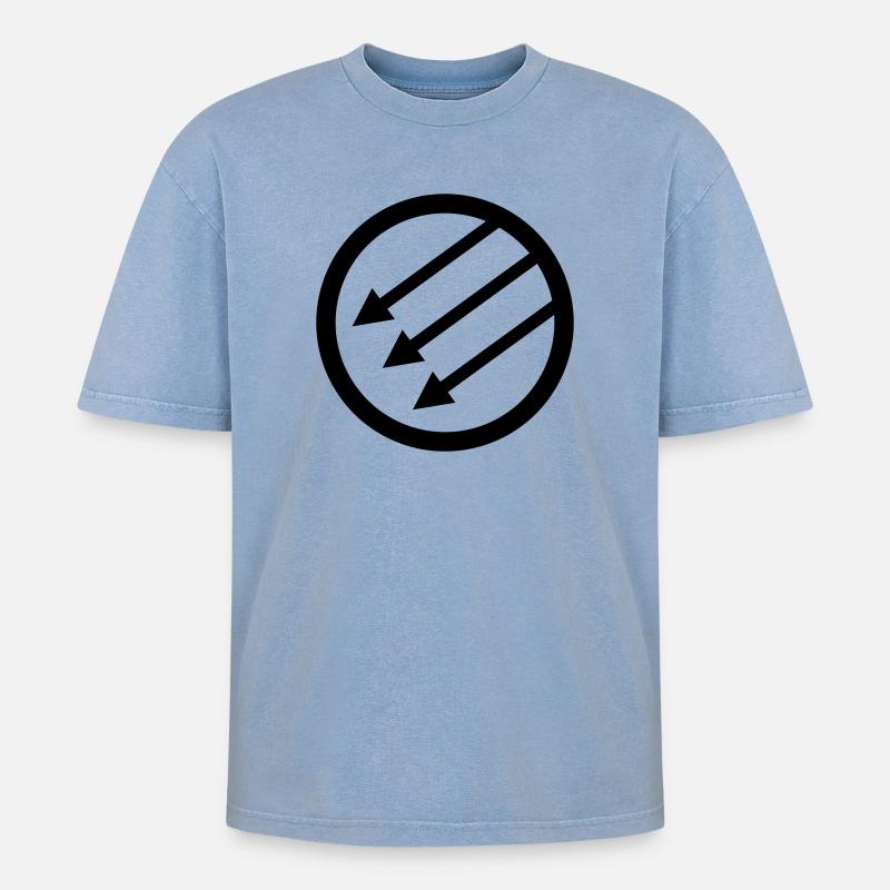Iron Front / Eiserne Front / Järnfronten - Oversized Unisex Premium Acid-Washed T-Shirt - acid washed blue