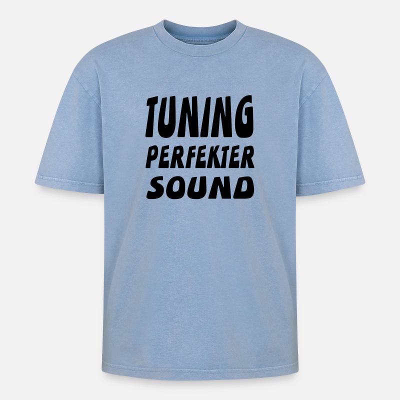 Tuning - Oversized Unisex Premium Acid-Washed T-Shirt - Blau Acid Wash