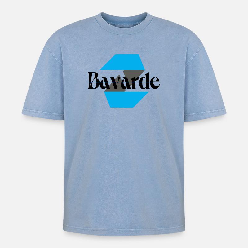Logo bavarde - T-shirt Premium unisexe oversize acid-washed - bleu délavé acide