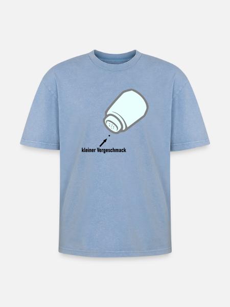 kleiner Vorgeschmack - Oversized Unisex Premium Acid-Washed T-Shirt - Blau Acid Wash