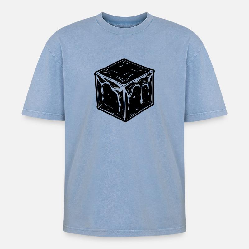 froid - T-shirt Premium unisexe oversize acid-washed - bleu délavé acide