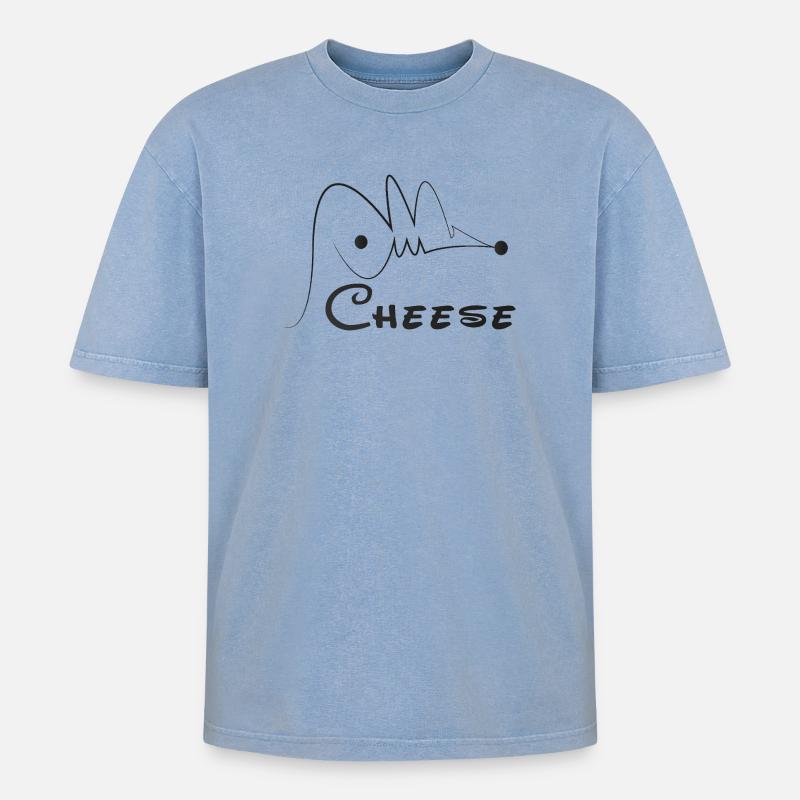 Hasan Mouse Calligraphy - T-shirt Premium unisexe oversize acid-washed - bleu délavé acide