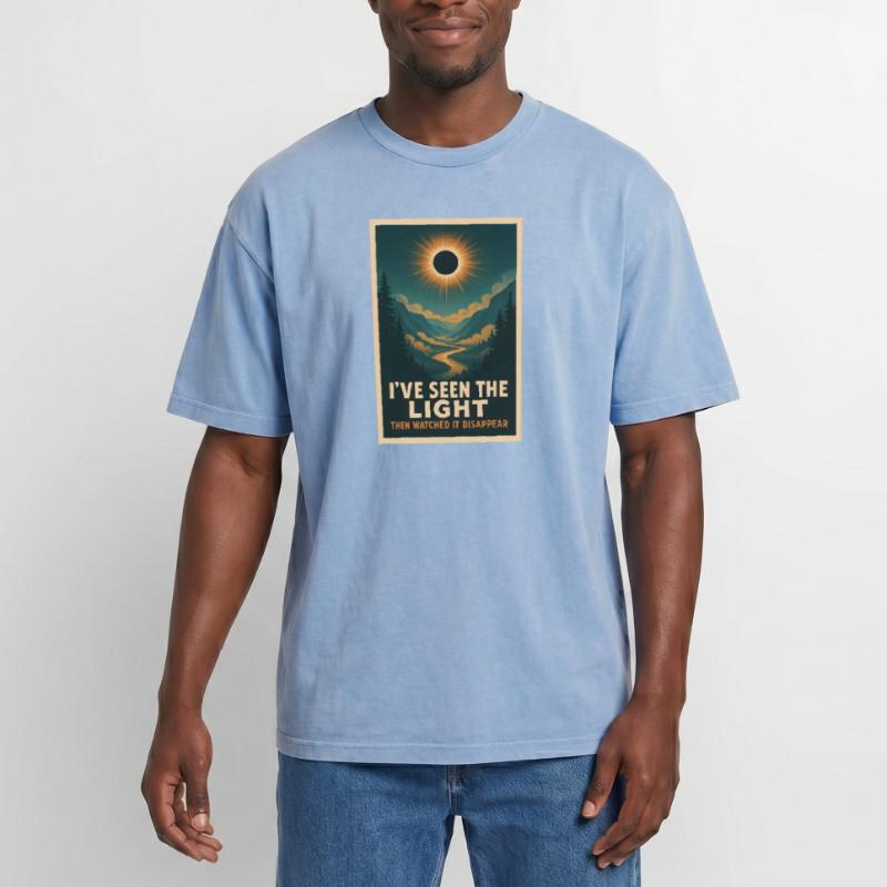 Licht verschwindet | Eclipse Oversized Unisex Premium Acid-Washed T-Shirt