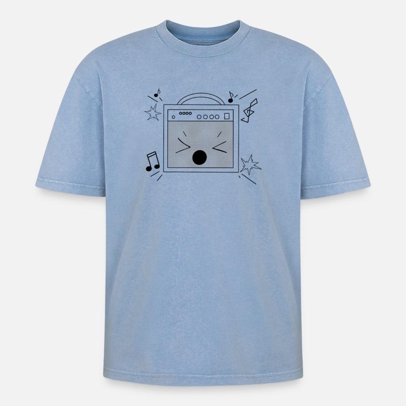 Intervenant bruyant - T-shirt Premium unisexe oversize acid-washed - bleu délavé acide