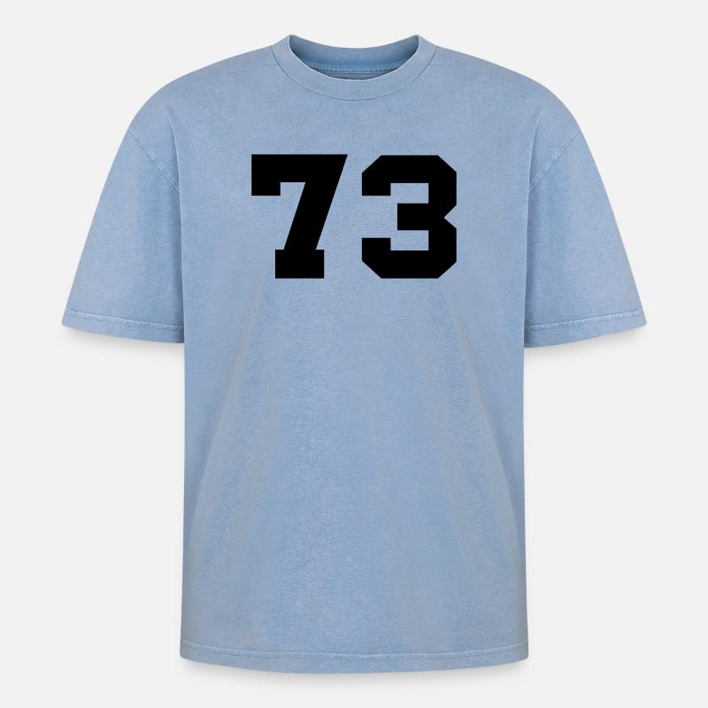 73- - T-shirt Premium unisexe oversize acid-washed - bleu délavé acide