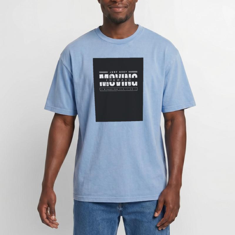 Continue simplement d’avancer, ornithorynque T-shirt Premium unisexe oversize acid-washed