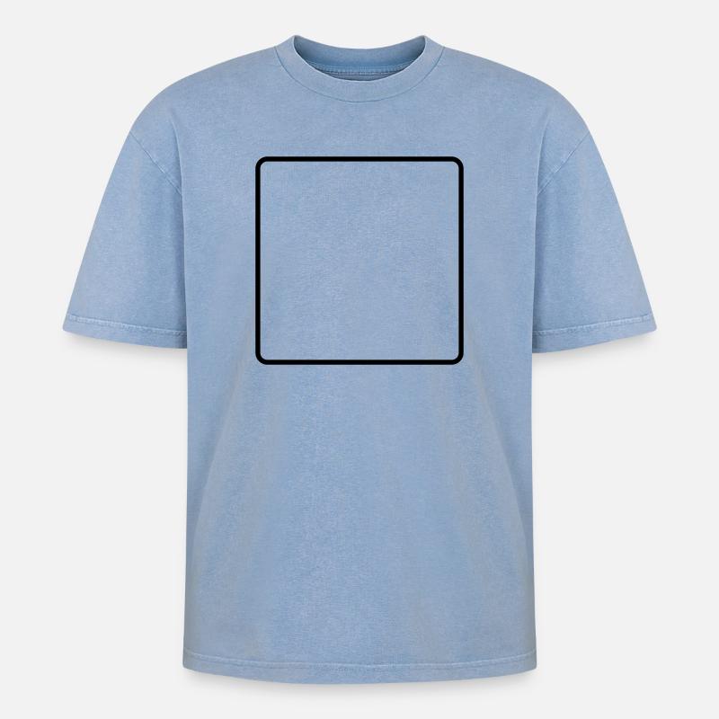 Frame Empty - Oversized Unisex Premium Acid-Washed T-Shirt - acid washed blue