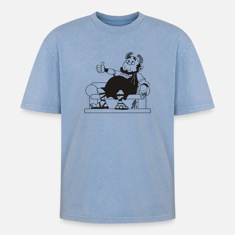 Brutus - T-shirt Premium unisexe oversize acid-washed - bleu délavé acide