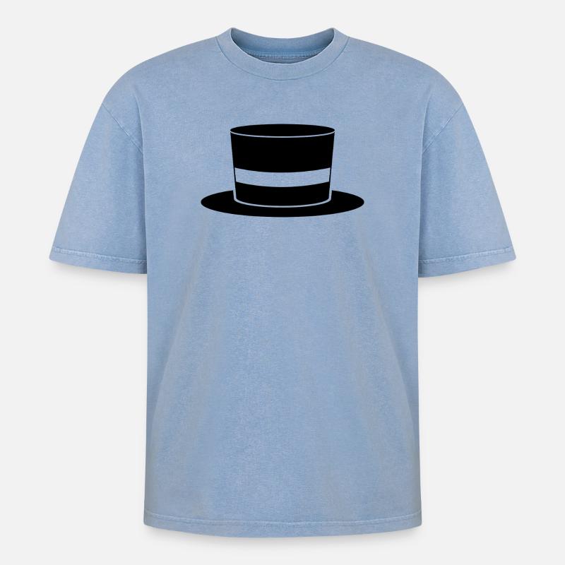 Haut-de-forme - T-shirt Premium unisexe oversize acid-washed - bleu délavé acide