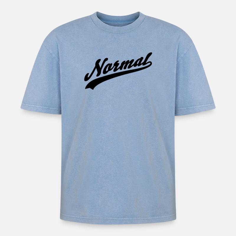 normal - T-shirt Premium unisexe oversize acid-washed - bleu délavé acide