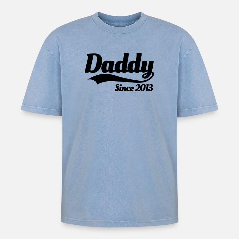 Dandy since 2013 - Oversized Unisex Premium Acid-Washed T-Shirt - Blau Acid Wash