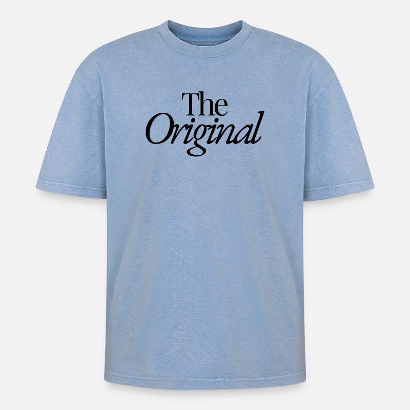 The Original  - Oversized Unisex Premium Acid-Washed T-Shirt - Blau Acid Wash