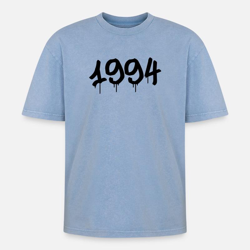 Graffiti : 1994 - T-shirt Premium unisexe oversize acid-washed - bleu délavé acide