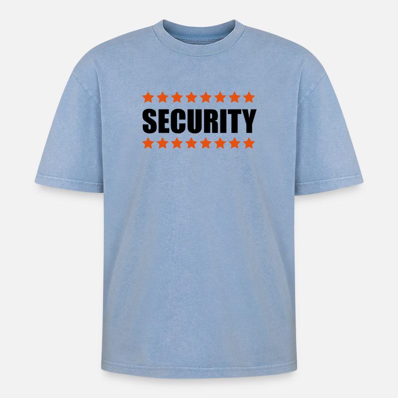 Security - T-shirt Premium unisexe oversize acid-washed - bleu délavé acide