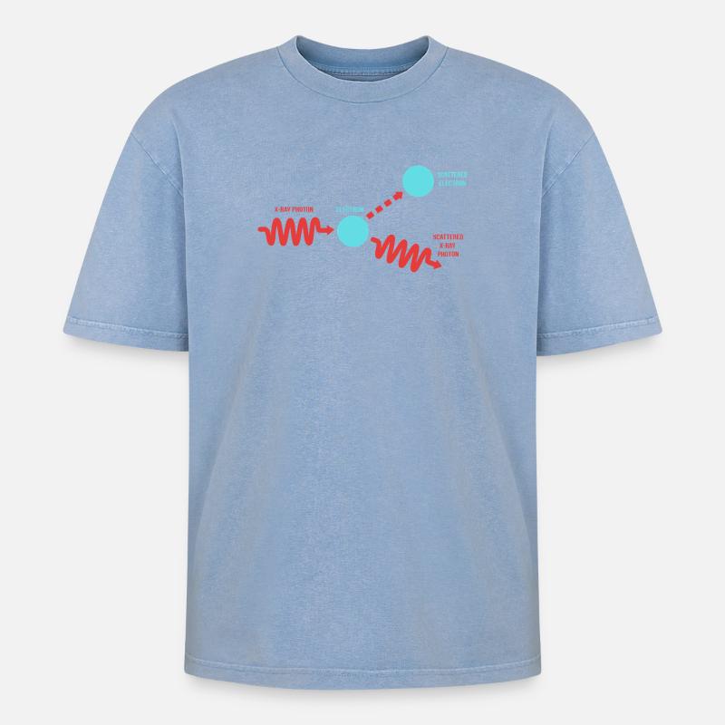 Quantum Physics Quantum Mechanics Quantum Leap - Oversized Unisex Premium Acid-Washed T-Shirt - acid washed blue