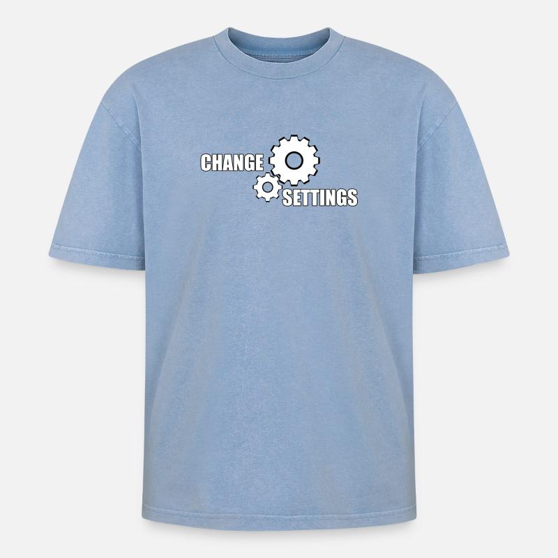MODIFIER LES PARAMÈTRES - T-shirt Premium unisexe oversize acid-washed - bleu délavé acide
