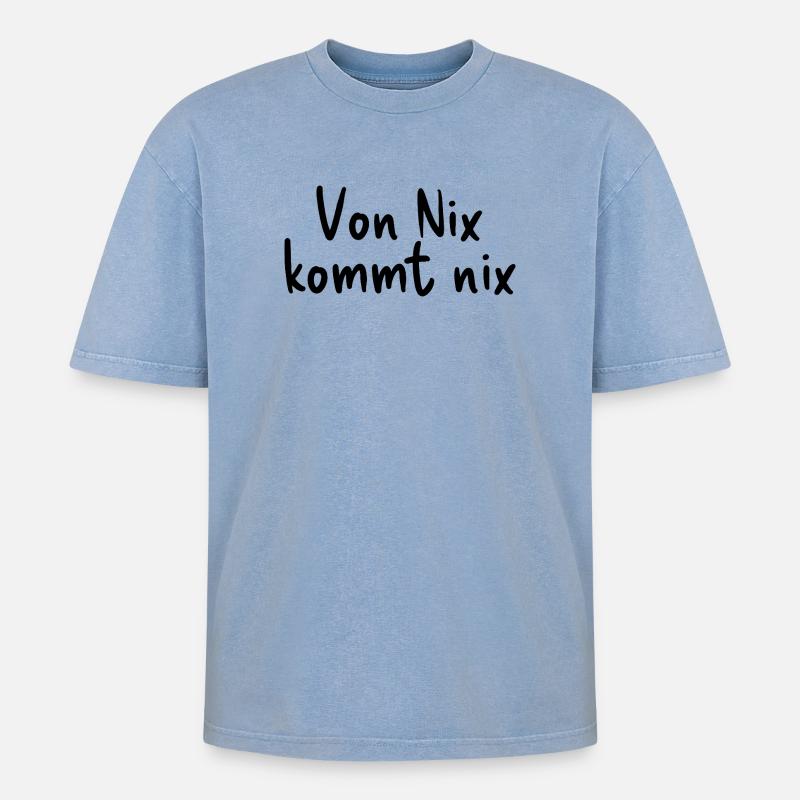 Rien ne vient de rien - T-shirt Premium unisexe oversize acid-washed - bleu délavé acide