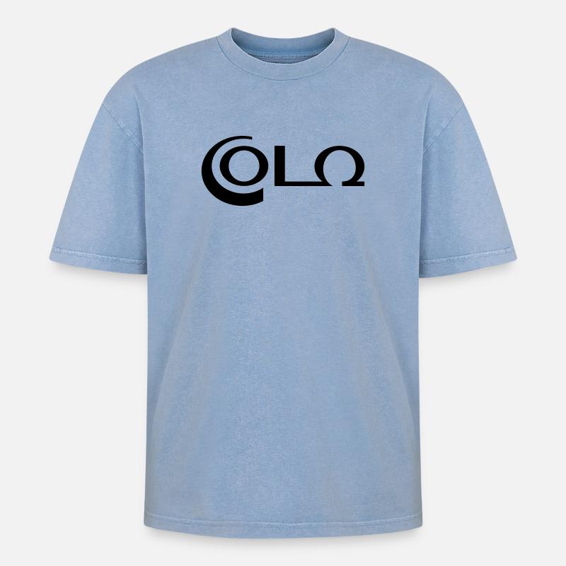 Cola - vector graphic - Oversized Unisex Premium Acid-Washed T-Shirt - acid washed blue