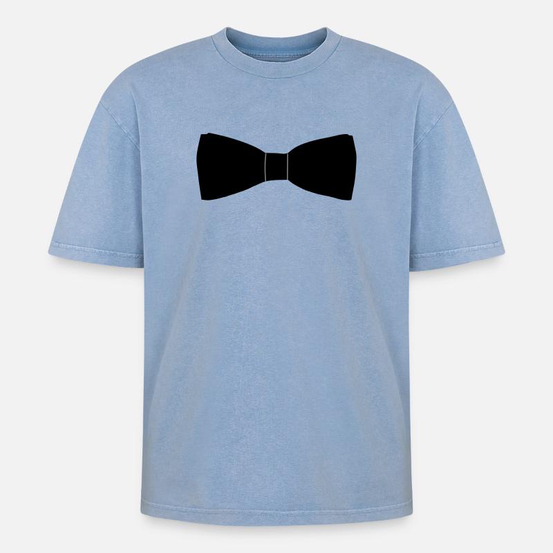 Fliege - Oversized Unisex Premium Acid-Washed T-Shirt - Blau Acid Wash