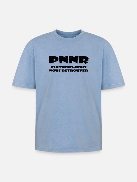 Design Graphique Abstrait - T-shirt Premium unisexe oversize acid-washed - bleu délavé acide