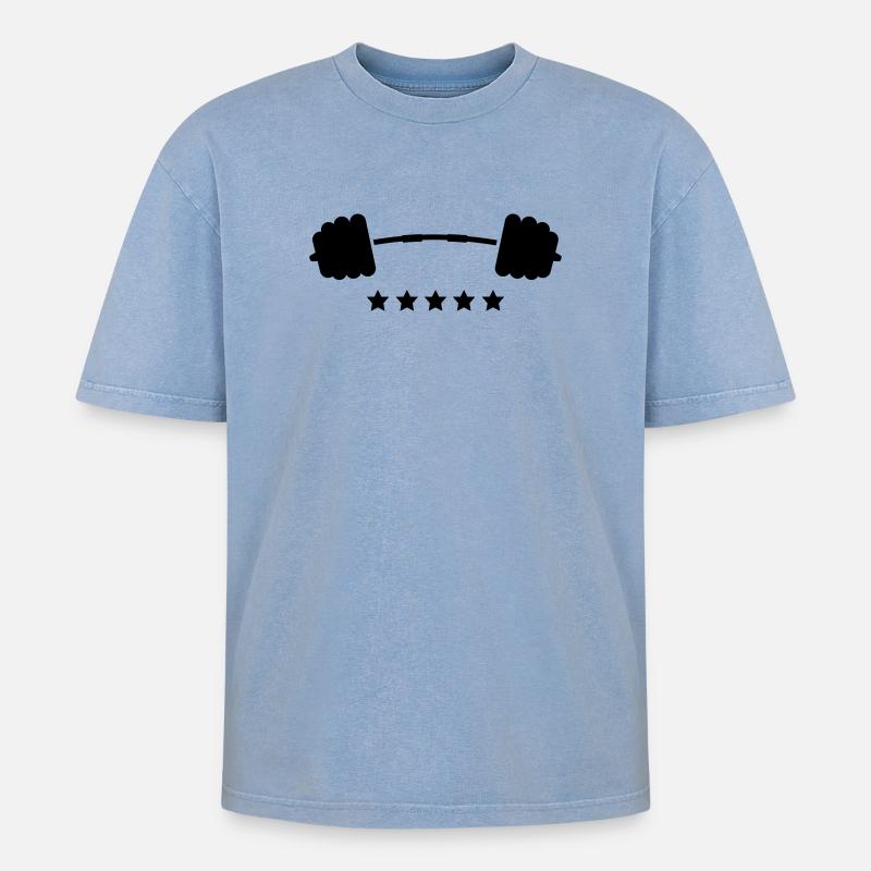 poids - T-shirt Premium unisexe oversize acid-washed - bleu délavé acide