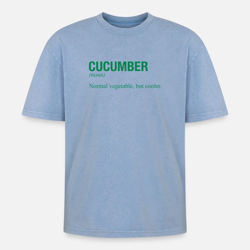 CONCOMBRE - T-shirt Premium unisexe oversize acid-washed - bleu délavé acide