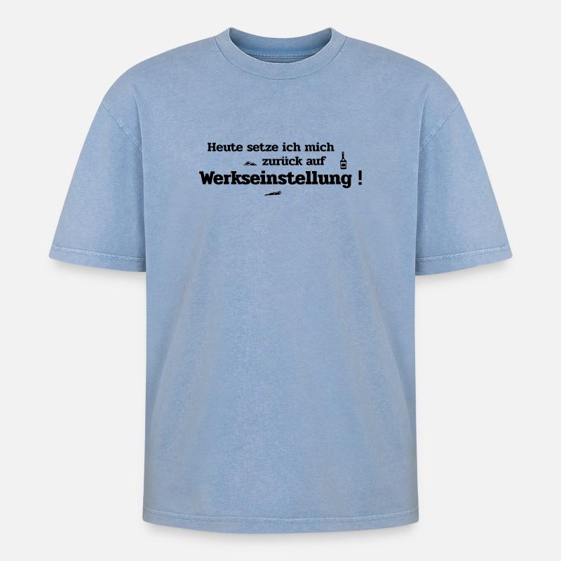 Paramètre par défaut - T-shirt Premium unisexe oversize acid-washed - bleu délavé acide