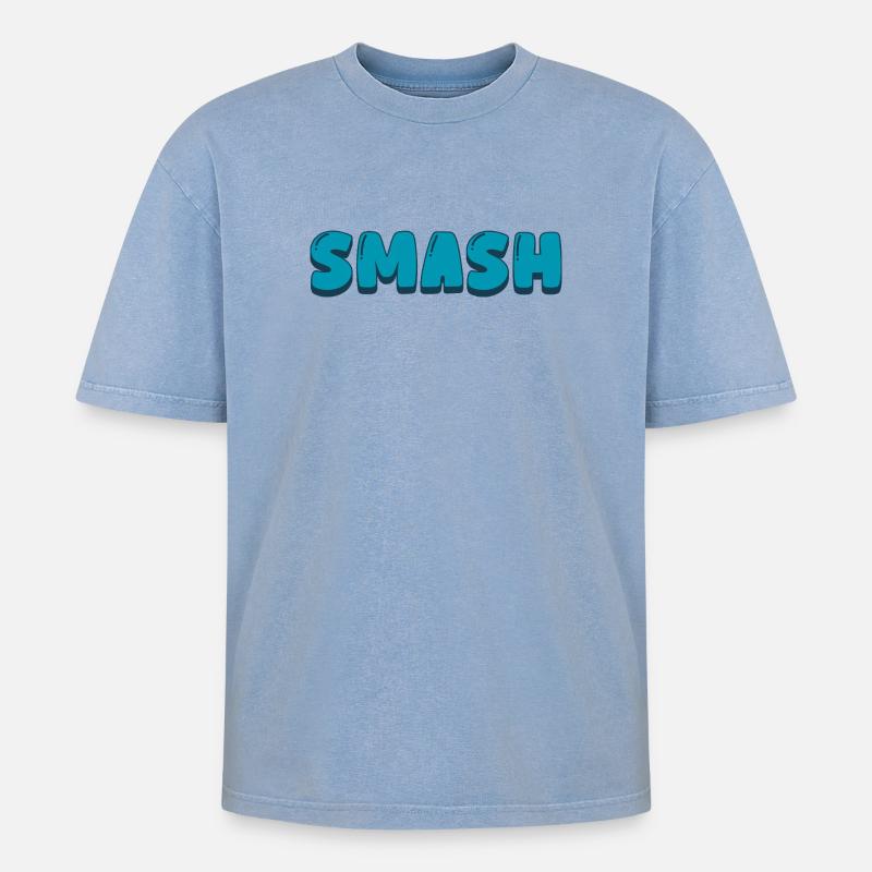 Briser - T-shirt Premium unisexe oversize acid-washed - bleu délavé acide