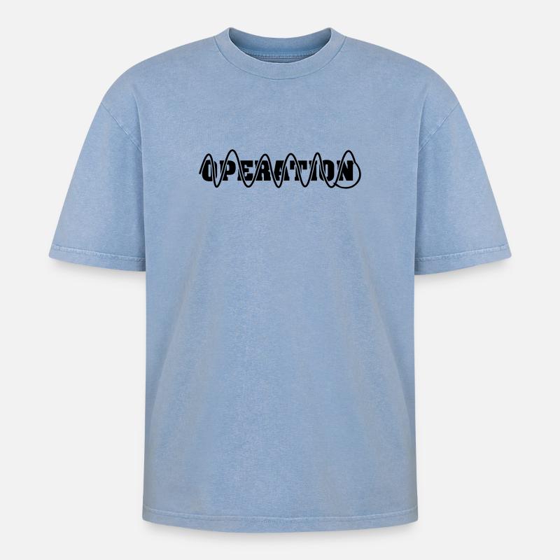 Surgery if wound sutured - Oversized Unisex Premium Acid-Washed T-Shirt - acid washed blue