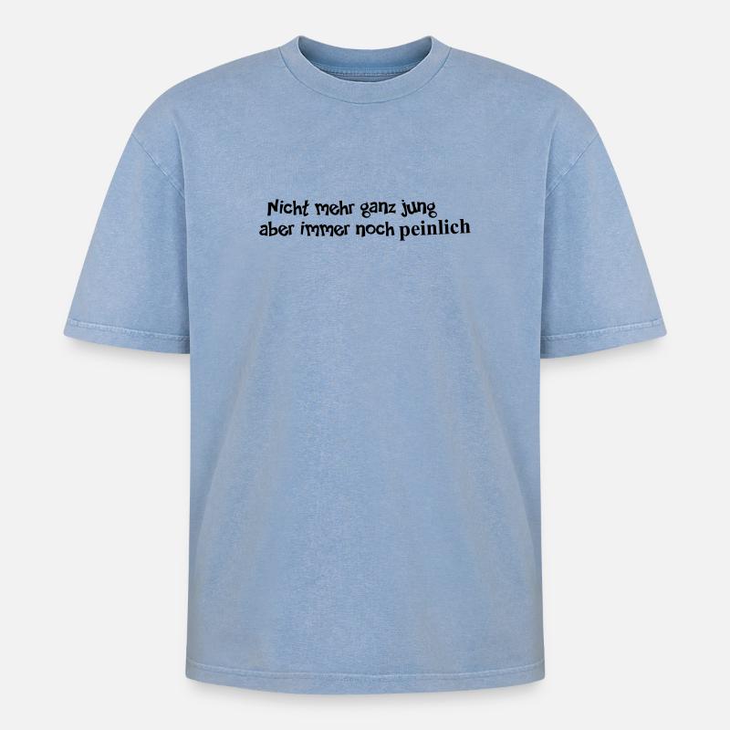 still embarrassing - Oversized Unisex Premium Acid-Washed T-Shirt - acid washed blue