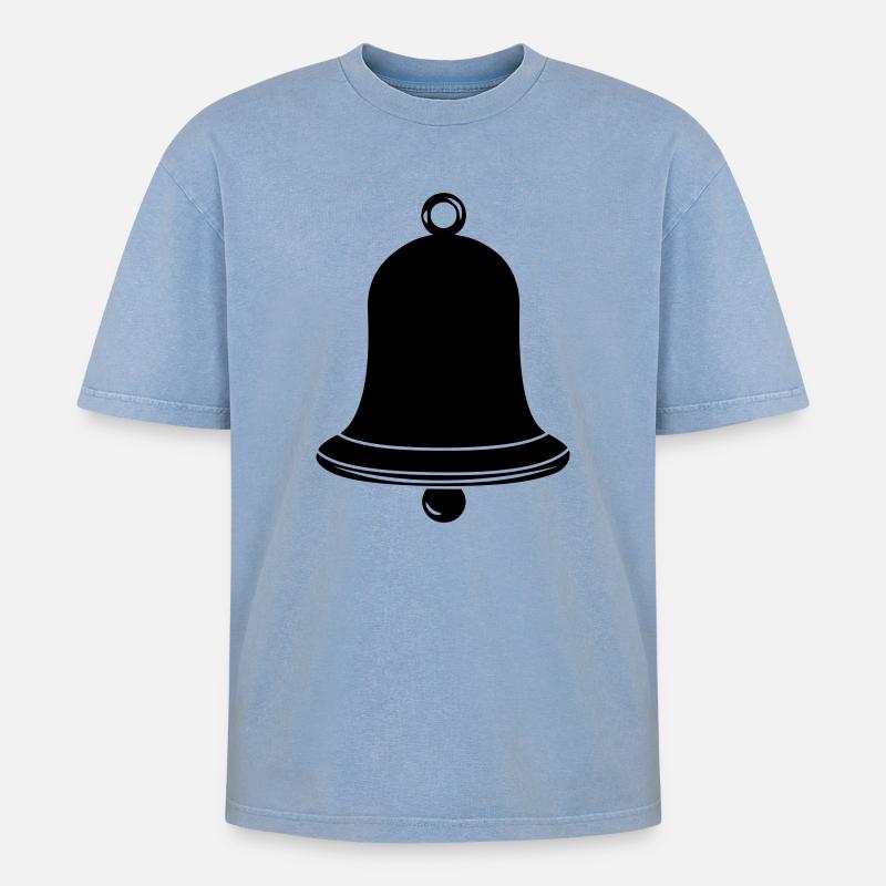Kirchenglocken Kirchenlogo - Oversized Unisex Premium Acid-Washed T-Shirt - Blau Acid Wash