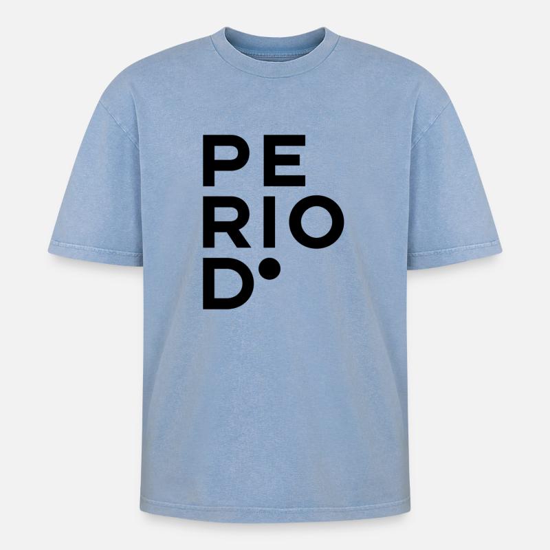 PÉRIODE. - T-shirt Premium unisexe oversize acid-washed - bleu délavé acide