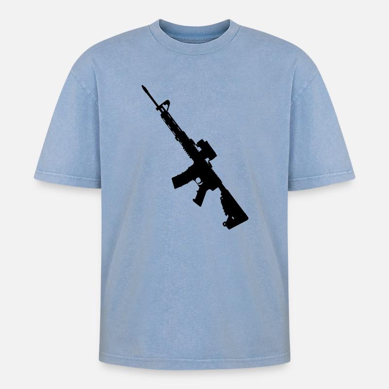 Colt c7 - Oversized Unisex Premium Acid-Washed T-Shirt - Blau Acid Wash