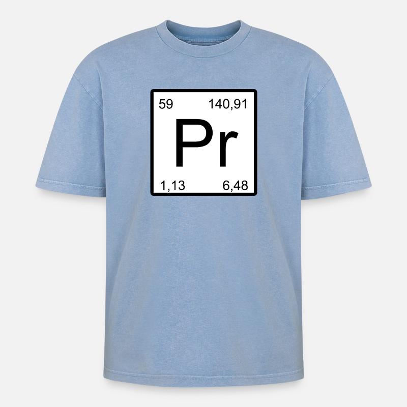 Conception minimale Pr-Element - T-shirt Premium unisexe oversize acid-washed - bleu délavé acide