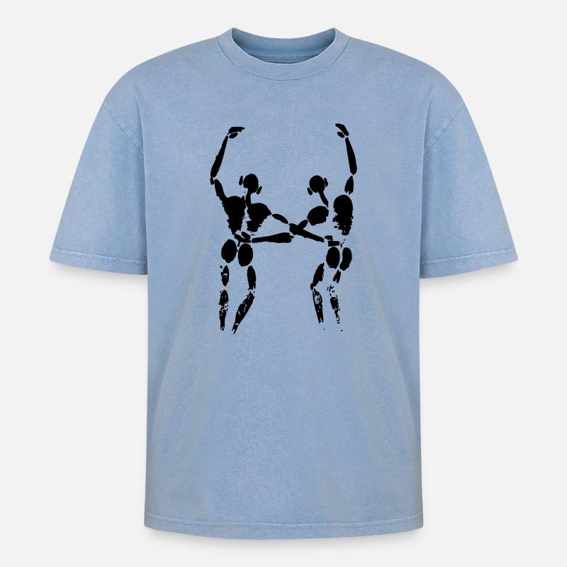 Amis - T-shirt Premium unisexe oversize acid-washed - bleu délavé acide