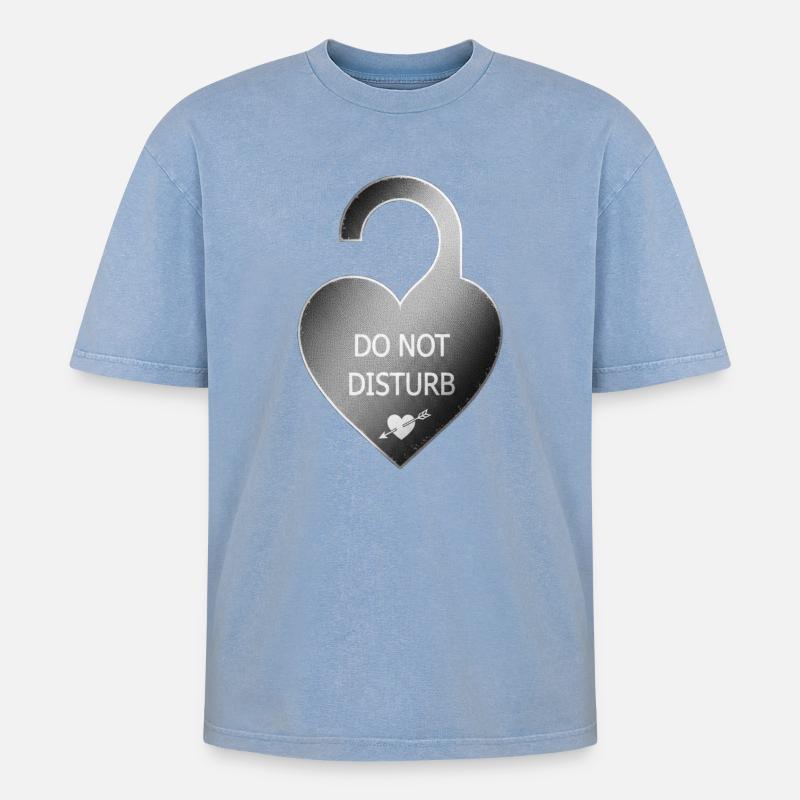 Message - T-shirt Premium unisexe oversize acid-washed - bleu délavé acide