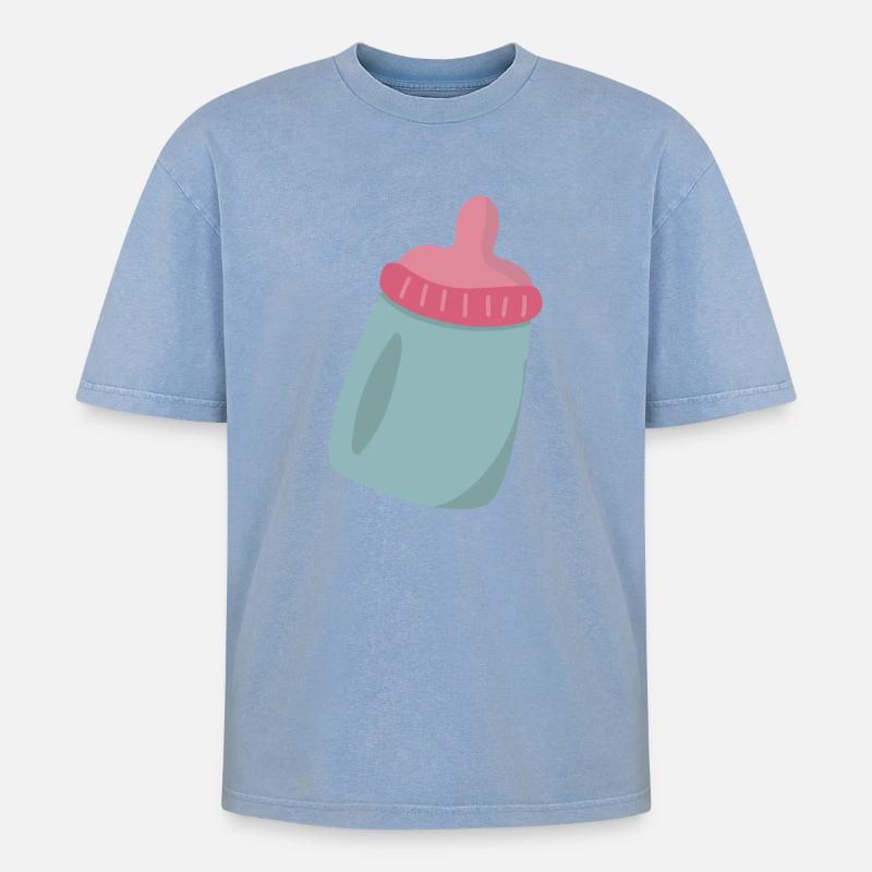 Biberon - T-shirt Premium unisexe oversize acid-washed - bleu délavé acide
