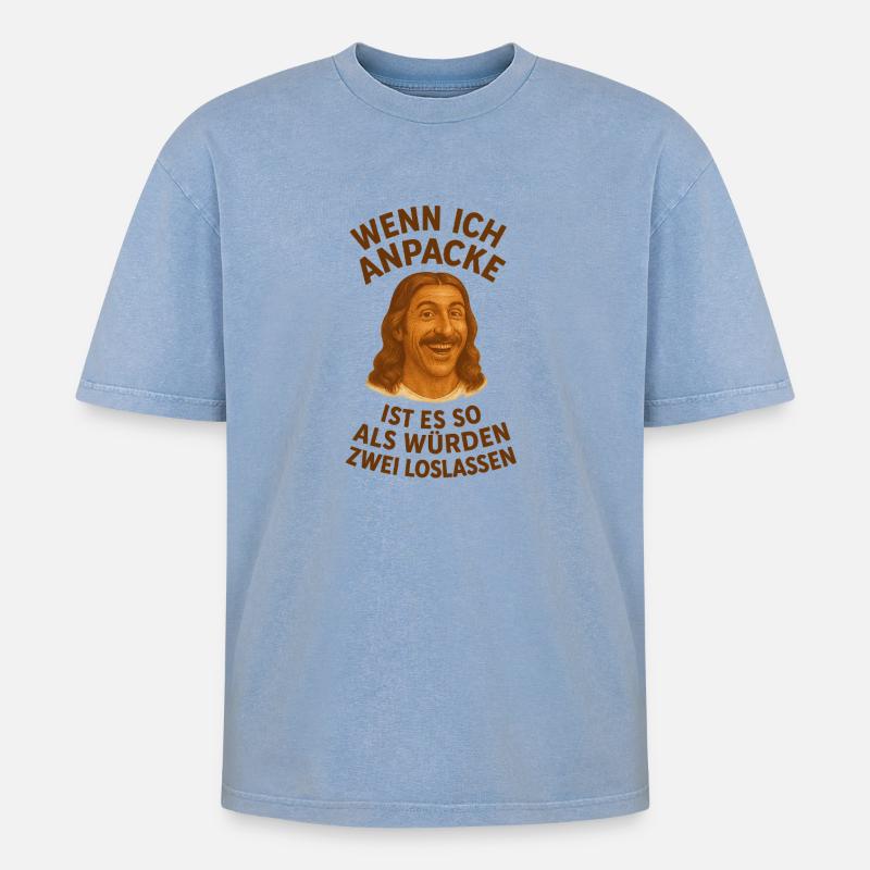 Conception de la résolution - T-shirt Premium unisexe oversize acid-washed - bleu délavé acide