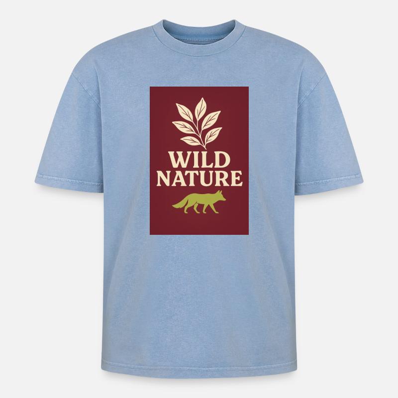903E7BB2-E856-41AA-A23F-B3E2B4698455 - Oversized Unisex Premium Acid-Washed T-Shirt - Blau Acid Wash