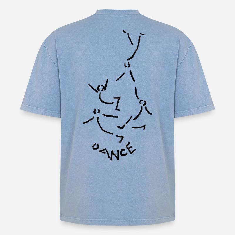 Danse Danse Danse - T-shirt Premium unisexe oversize acid-washed - bleu délavé acide