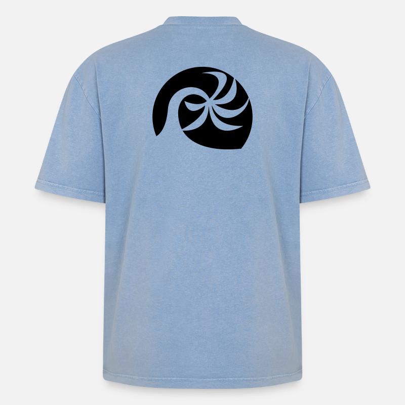 Plage de palmiers - T-shirt Premium unisexe oversize acid-washed - bleu délavé acide