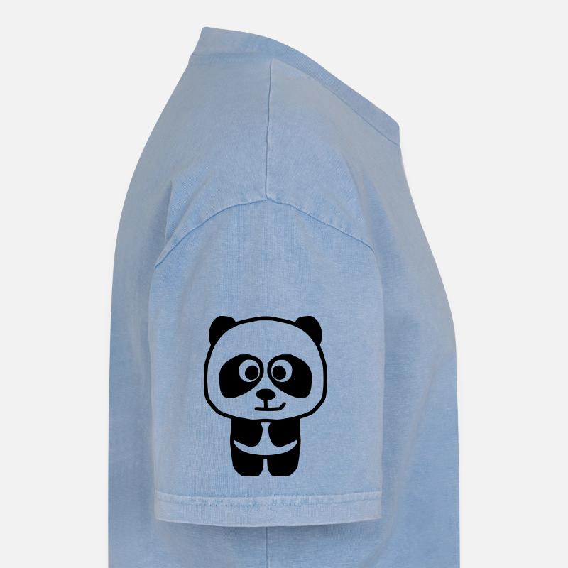 Panda - T-shirt Premium unisexe oversize acid-washed - bleu délavé acide