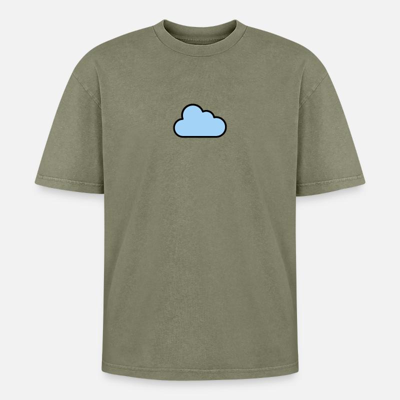 cloud_icon - Oversized Unisex Premium Acid-Washed T-Shirt - Grün Acid Wash