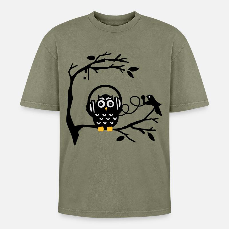 musikgenuss - Oversized Unisex Premium Acid-Washed T-Shirt - Grün Acid Wash