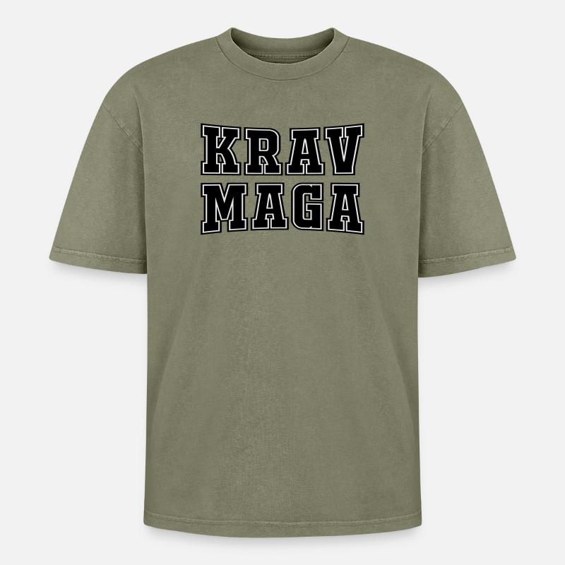 Krav - Oversized Unisex Premium Acid-Washed T-Shirt - Grün Acid Wash