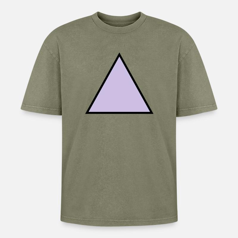 hipster triangle triangle shape - Oversized Unisex Premium Acid-Washed T-Shirt - acid washed green