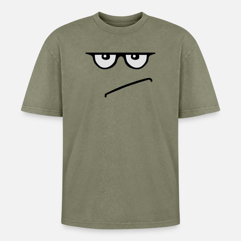 grumpy - Oversized Unisex Premium Acid-Washed T-Shirt - Grün Acid Wash