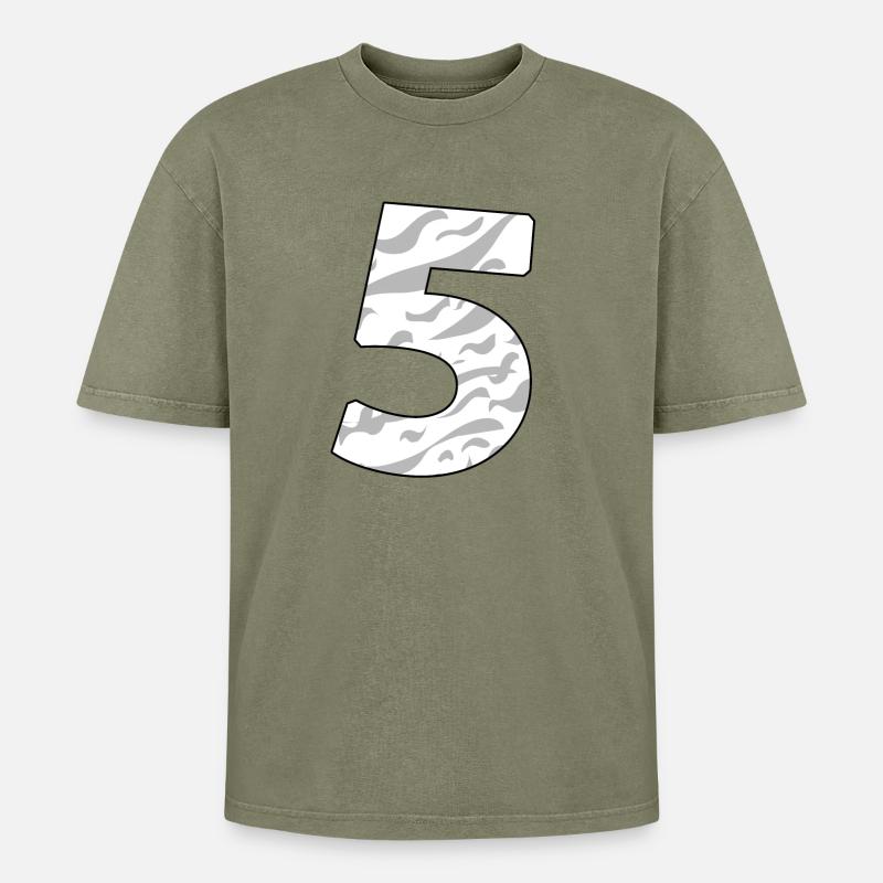 5 - Oversized Unisex Premium Acid-Washed T-Shirt - Grün Acid Wash