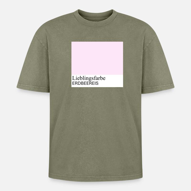 Erdbeereis - Oversized Unisex Premium Acid-Washed T-Shirt - Grün Acid Wash