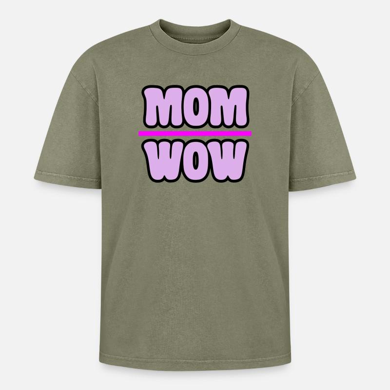 Mama - Oversized Unisex Premium Acid-Washed T-Shirt - Grün Acid Wash